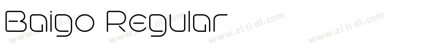 Baigo Regular字体转换